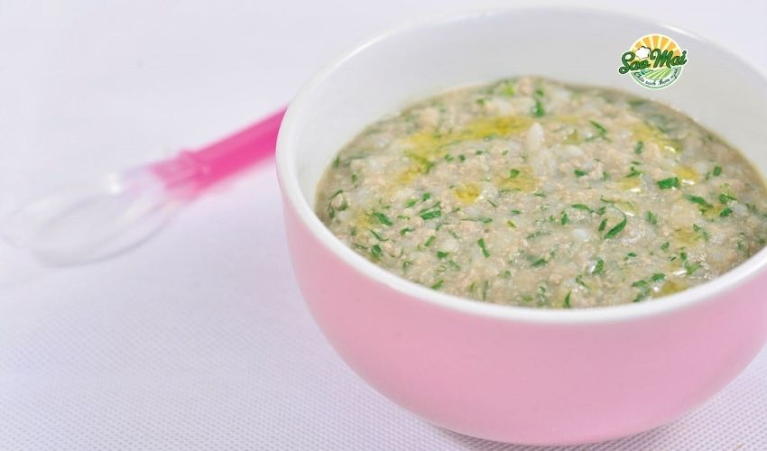 Cháo dinh dưỡng thịt bò giúp bé tăng cân