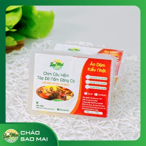 Chim câu hầm táo đỏ nấm đông cô