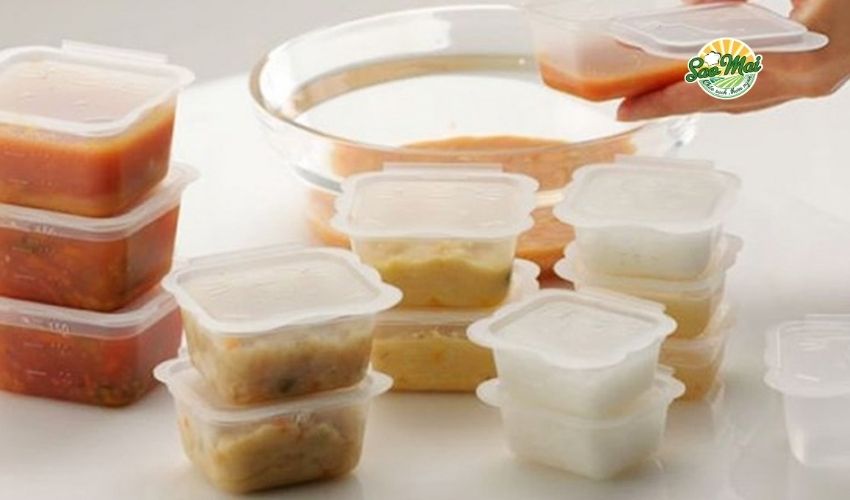 Sử dụng hộp đựng kín khí chuyên dụng giúp cháo dinh dưỡng để được lâu hơn và an toàn hơn