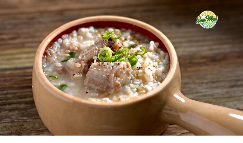 Mô hình cháo Sao Mai nấu ăn cho bé với đầy đủ dinh dưỡng