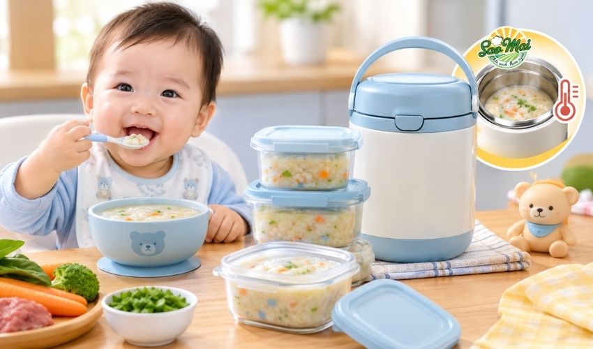 Cách giữ cháo nóng cả ngày an toàn và bảo toàn dinh dưỡng cho bé