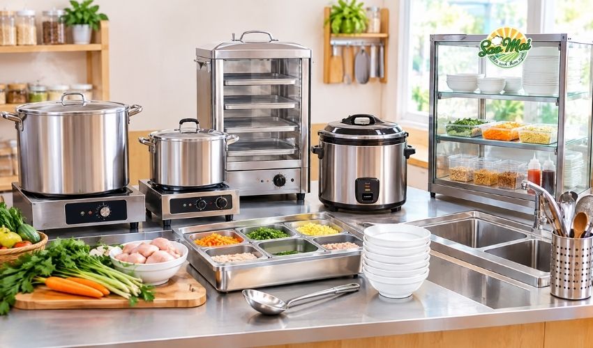 Danh sách các thiết bị cần có cho quán cháo kinh doanh cơ bản
