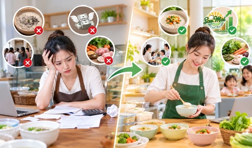 Lý do thất bại khi kinh doanh cháo dinh dưỡng và cách khắc phục
