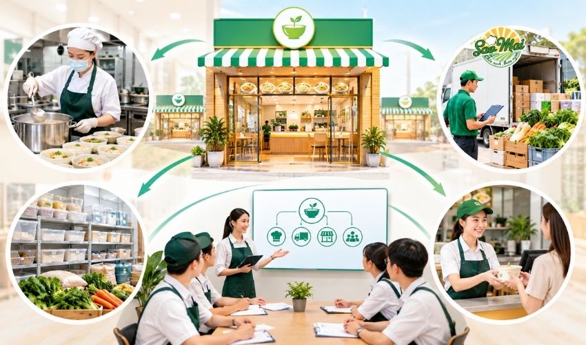 Mô hình nhượng quyền cháo dinh dưỡng giúp chuẩn hóa quy trình vận hành