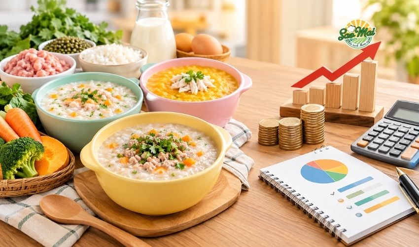 Tìm hiểu về giá bán cháo dinh dưỡng và các yếu tố cấu thành