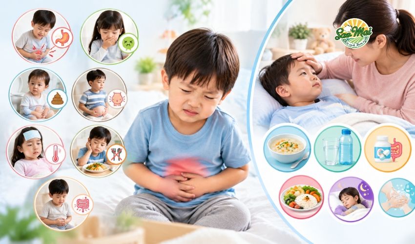7 dấu hiệu trẻ rối loạn tiêu hóa và cách xử trí khoa học cho mẹ
