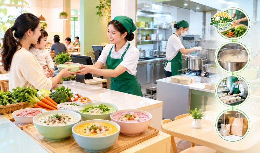 Các bí quyết bán cháo đông khách và quy trình vận hành hiệu quả