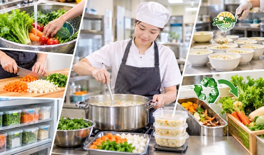 Các cách giảm hao hụt nguyên liệu cháo trong quá trình chế biến
