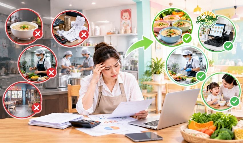 Các sai lầm khiến quán cháo không có lãi và cách khắc phục tối ưu