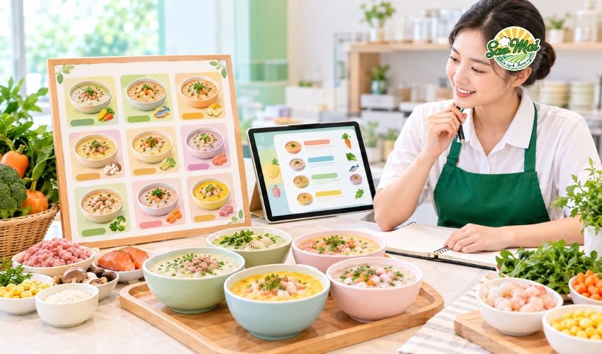Cách xây dựng menu cháo dinh dưỡng dễ bán hiệu quả cho cửa hàng