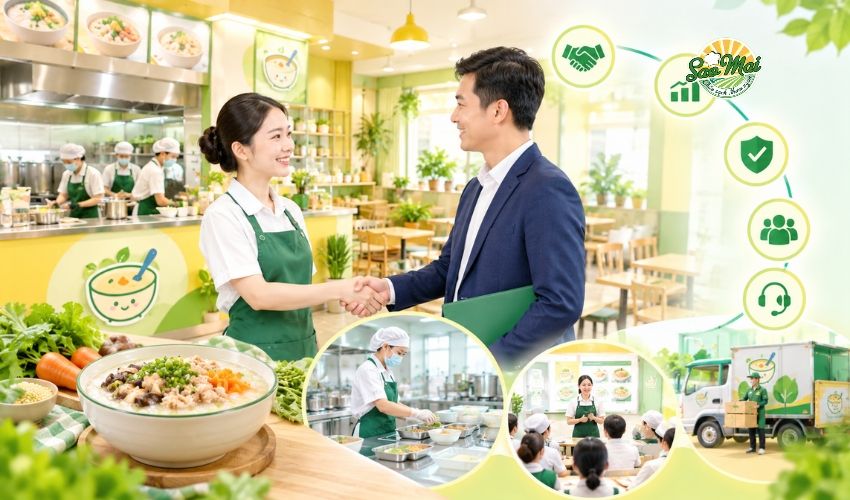 Mô hình nhượng quyền Cháo Sao Mai với những lợi ích vượt trội